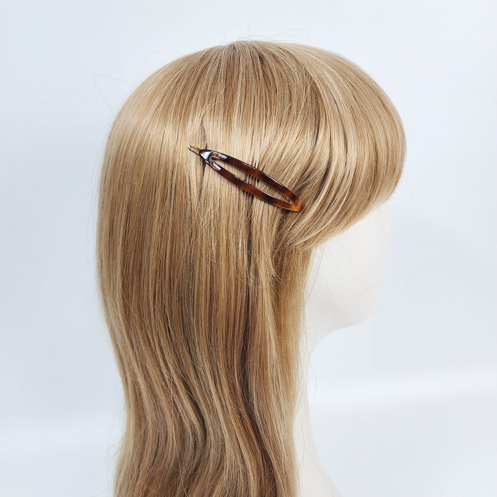 Raurence Oval Long Bobby Pin (2.6 Inch) / Luxurious French Hair Pin / Hair Accessory for Woman / Mini Claw Clip / Snap Pin for Thin Hair