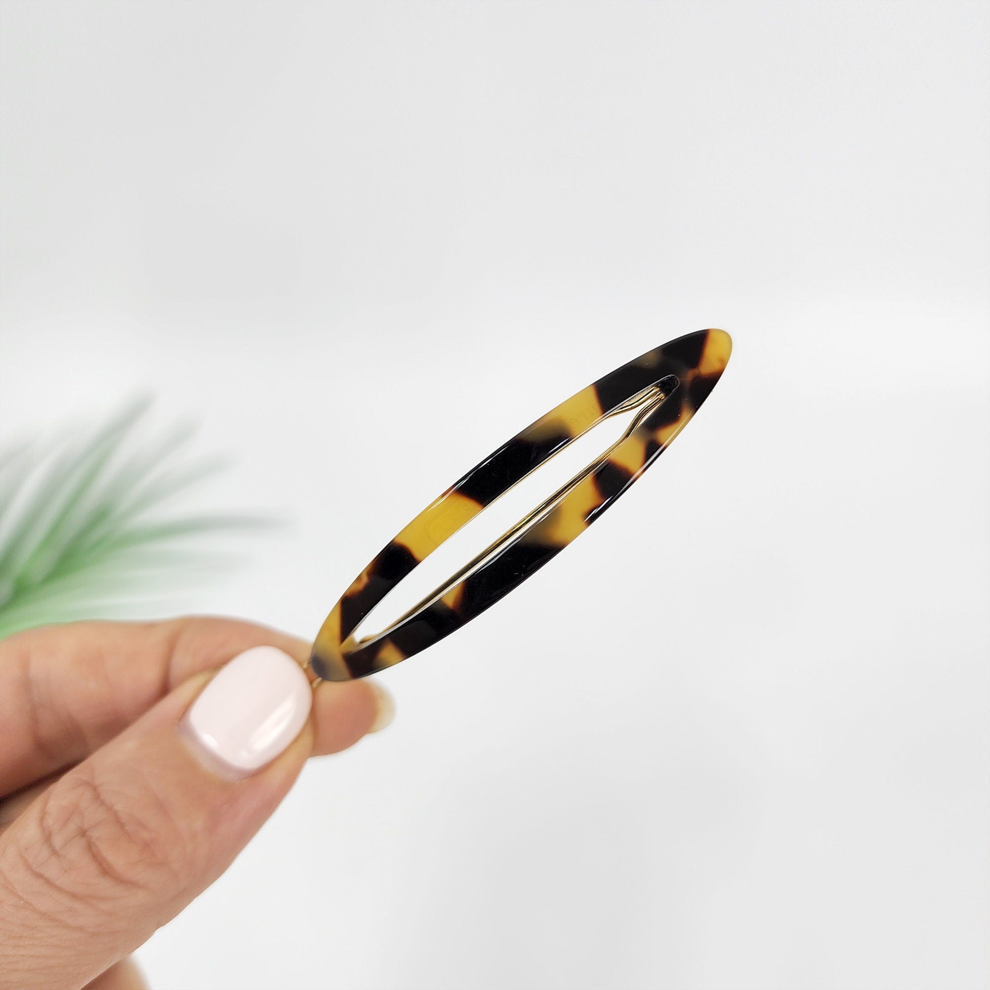 Raurence Oval Long Bobby Pin (2.6 Inch) / Luxurious French Hair Pin / Hair Accessory for Woman / Mini Claw Clip / Snap Pin for Thin Hair