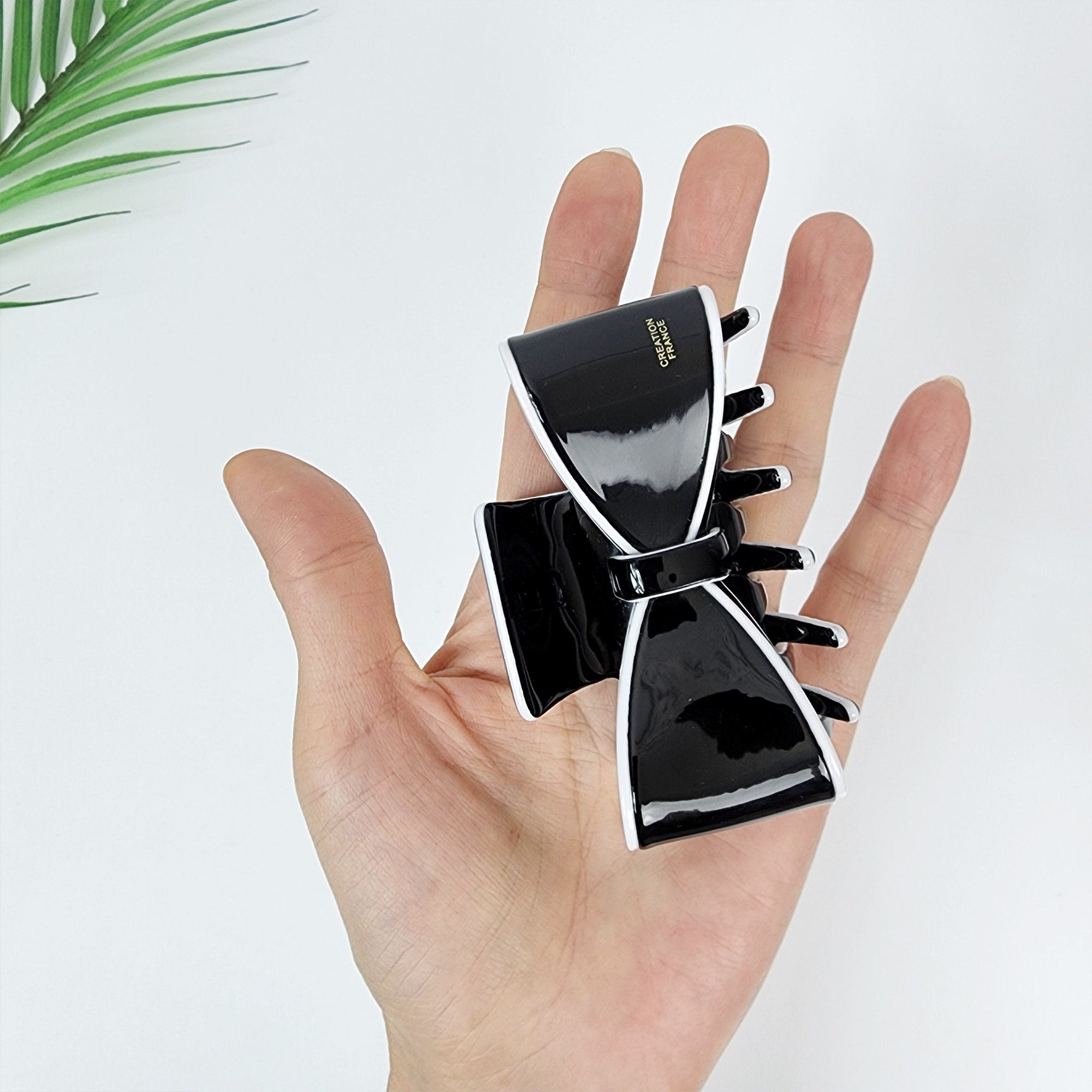 Pastel Color Large Bow Ribbon Hair Claw Clip (3.0 Inch) / Luxurious French Hair Pin / Hair Accessory for Woman