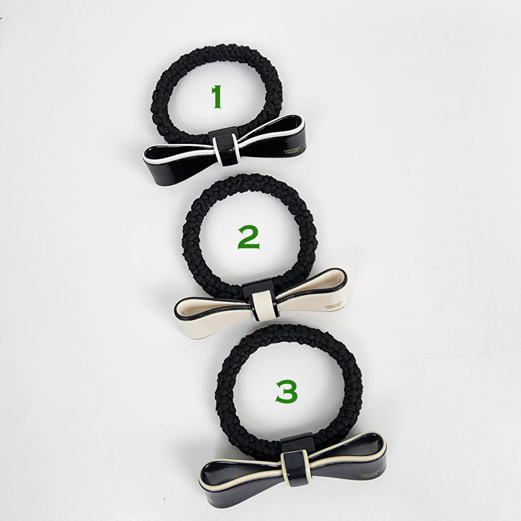 Pastel Color Line Ribbon Bold Twist Hair Tie / Pure Color Simple Ponytail Holder / Hair Accessory for Woman / French Hair Pin