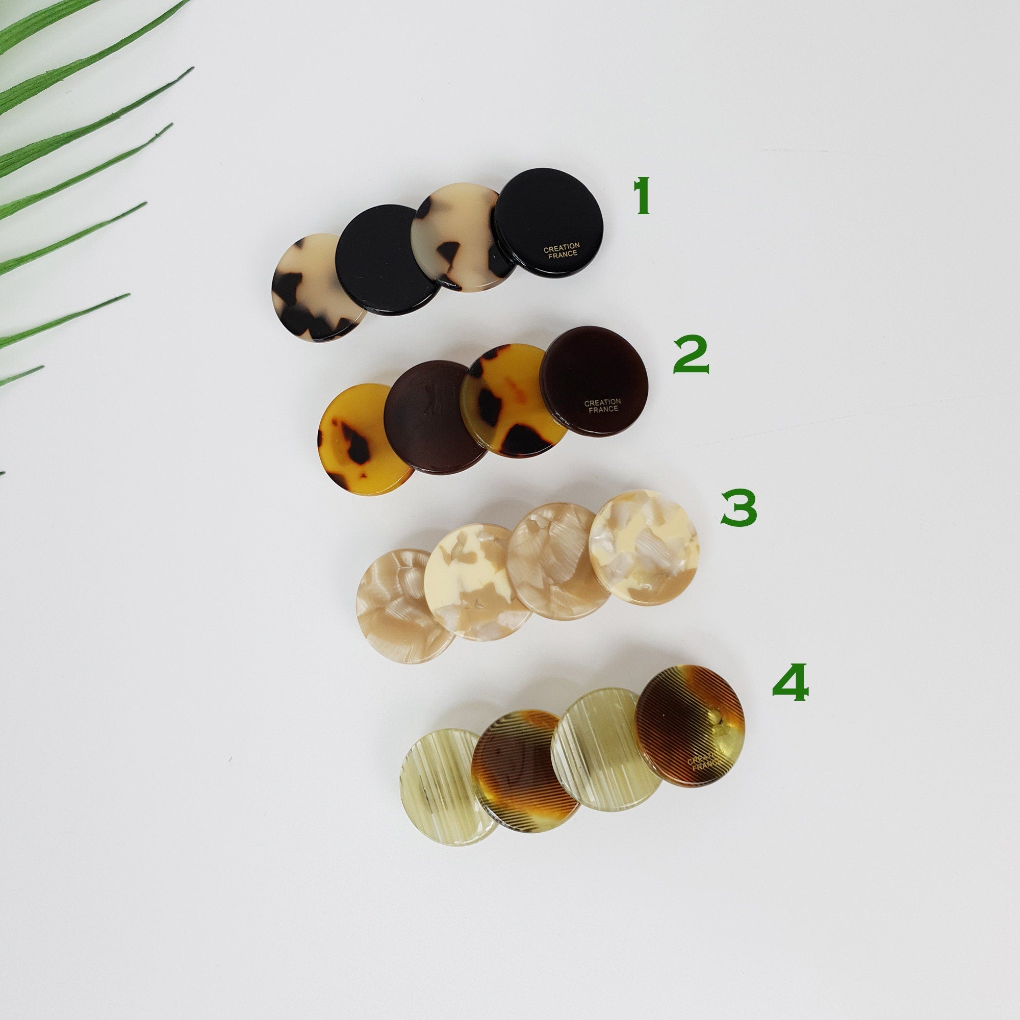Double Floral Leaf Hair Barrette (2.6 Inch) / Tortoise Shell French Hair Pin / Hair Accessory for Woman / Automatic Hair Clip