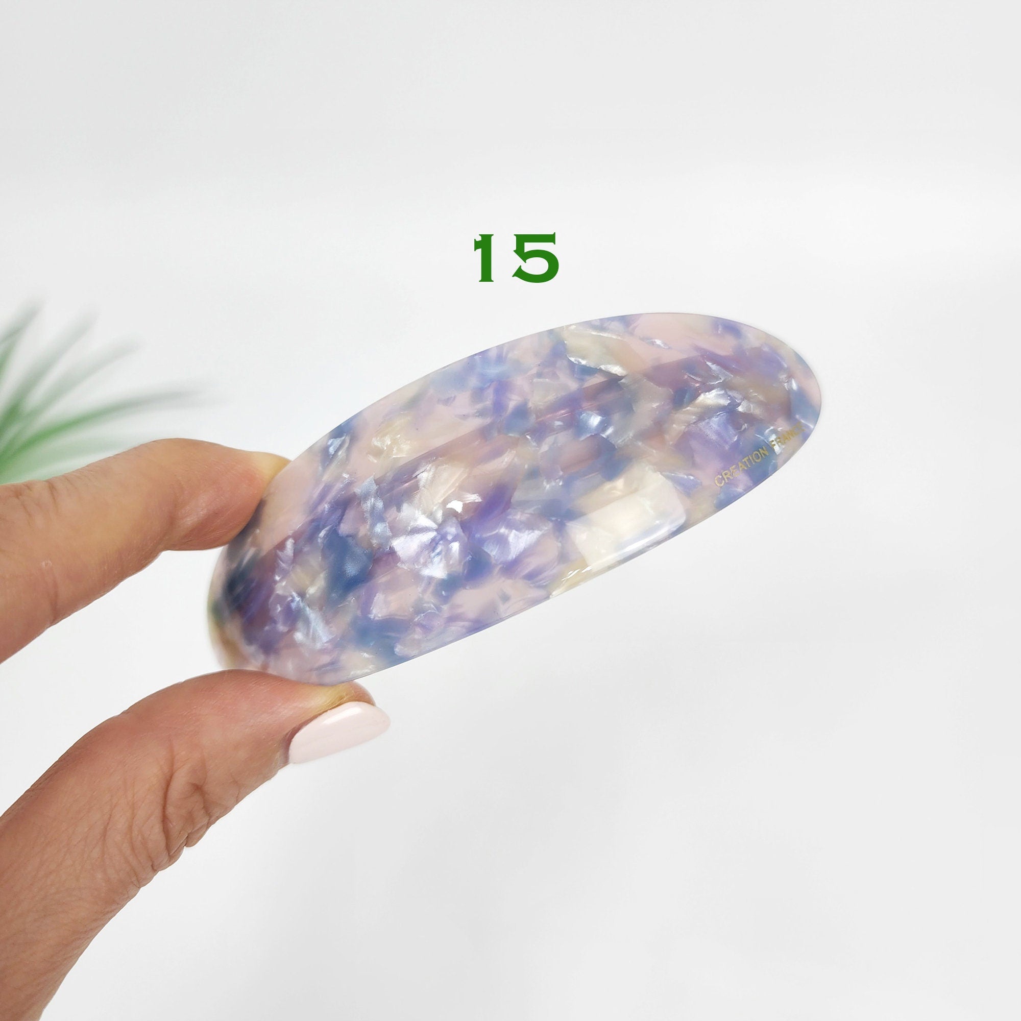 Leopard Round Oval Hair Barrette (3.7 Inch) / Tortoise Shell French Hair Pin / Hair Accessory for Woman / Automatic Hair Clip
