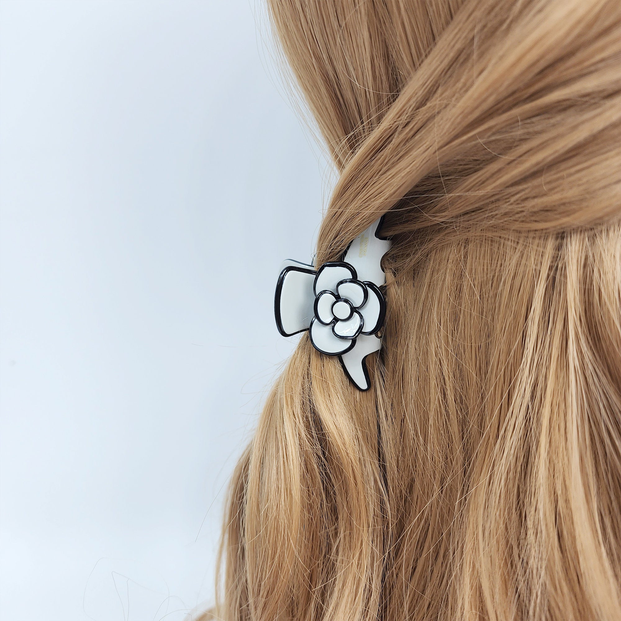 Pastel Color Lovely Camellia Flower Hair Clip (2.6 Inch) / Luxurious French Hair Pin / Hair Accessory for Woman