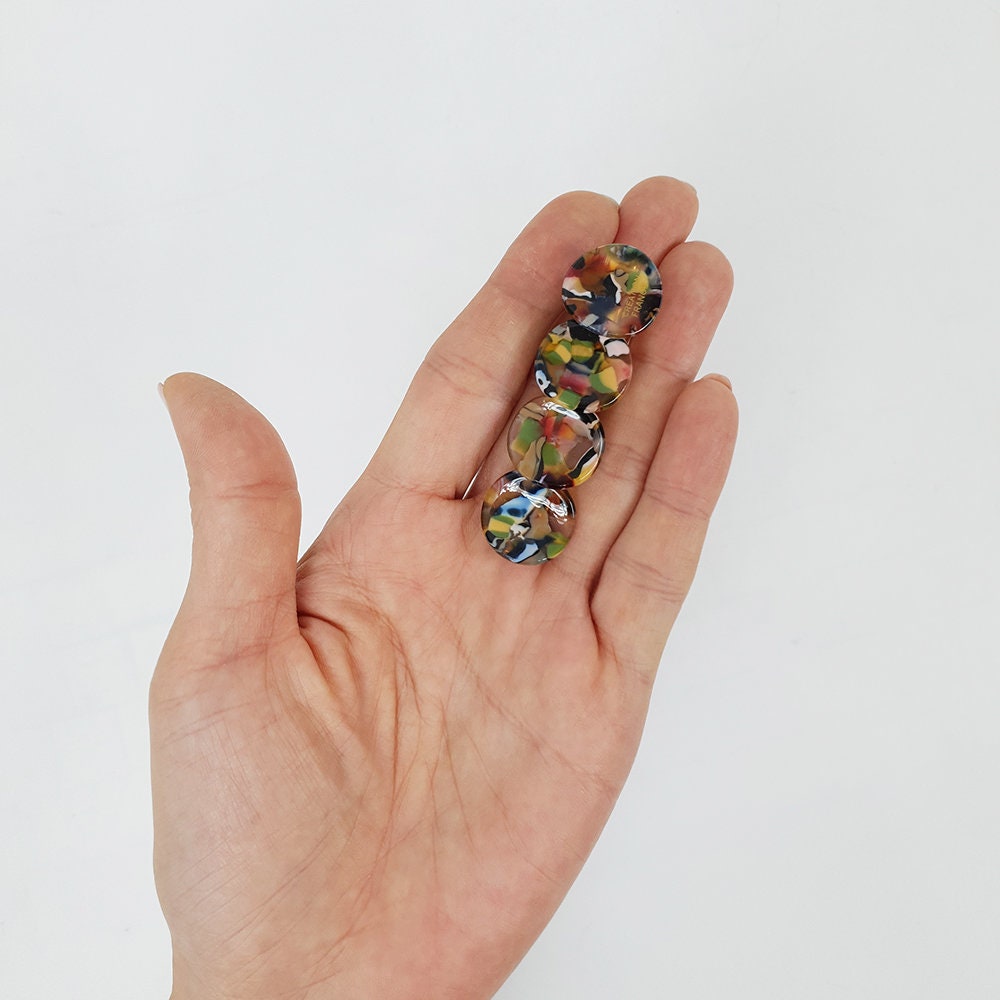 Tortoise Shell Floral Leaf Mini Hair Clip (2.6 Inch) / Leopard Small French Hair Pin / Hair Barrette for Woman