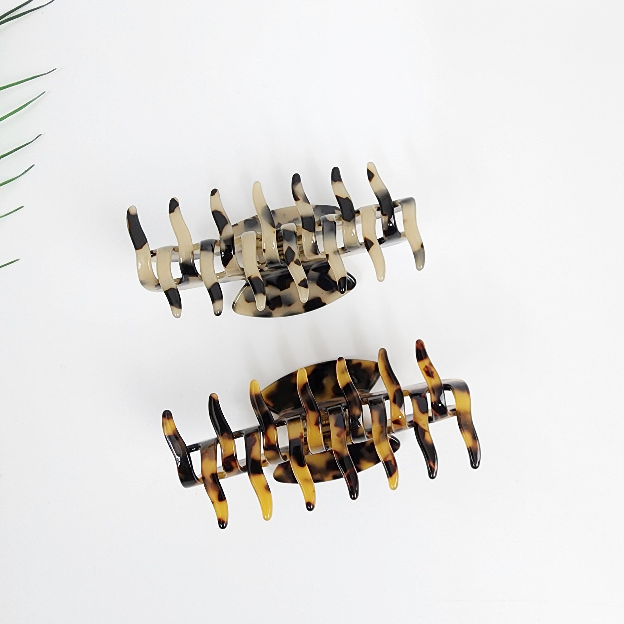 Leopard Eve Big Hair Claw Clip (4.0 Inch) / Tortoise Shell French Hair Pin / Hair Barrette for Woman