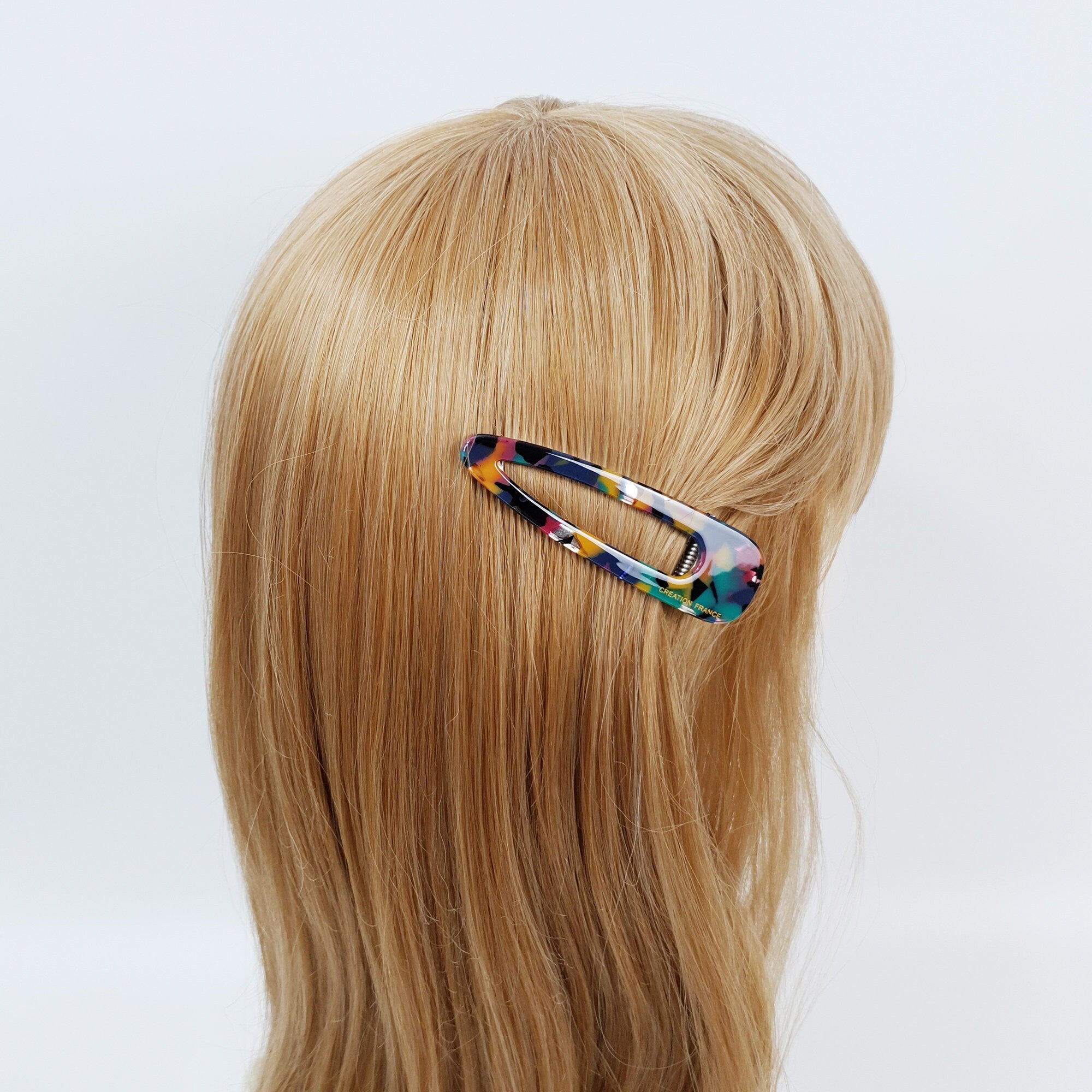 Tortoise Shell Triangle Alligator Hair Clip (3.1 Inch) / Leopard French Hair Pin / Hair Barrette for Woman