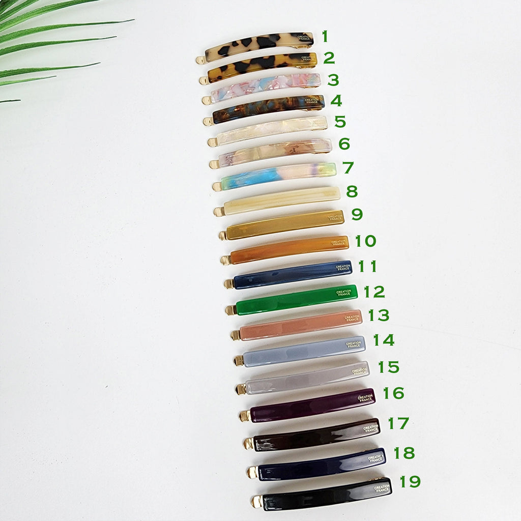 Leopard Pure Color Bobby Pin (2.4 Inch) / Simple Tortoise Shell French Hair Pin / Hair Accessory for Woman / Snap Clip for Girls