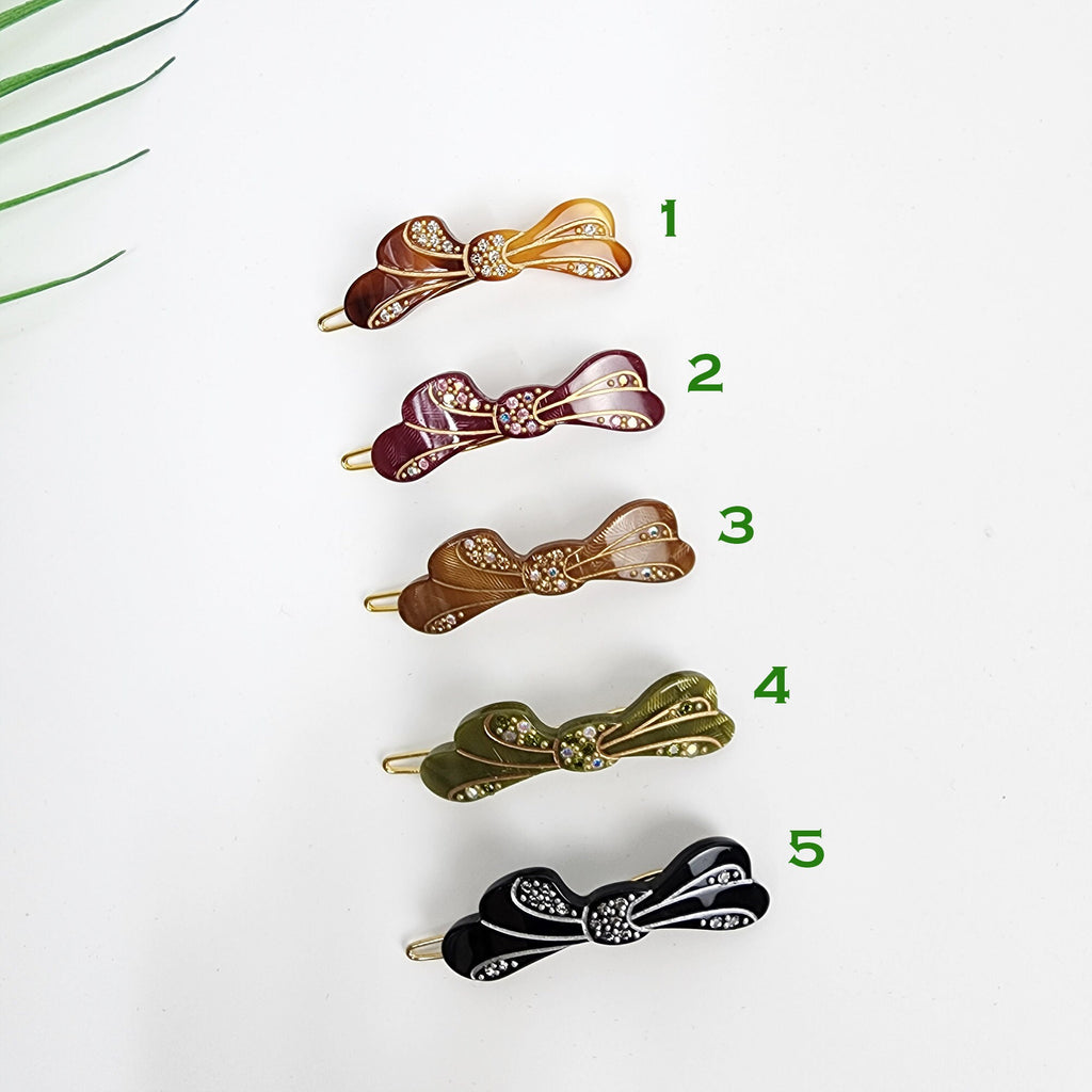 Raurence Cubic Flow Bobby Pin (1.8 Inch) / Luxurious French Hair Pin / Hair Accessory for Woman