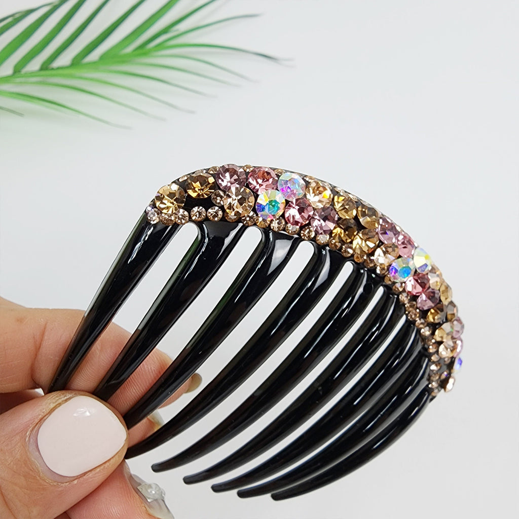 Luminous Hair Comb Pin with Cubic / Luxurious French Hair Pin / Hair Comb for Woman / Hair Fork for Thick Hair