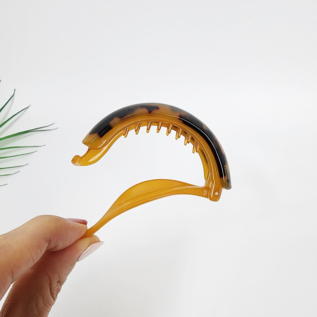 Half Moon Banana Claw Clip (3.0 Inch) / Tortoise Shell Hair Comb Barrette / Clincher Comb Hair Accessory / French Hair Pin