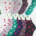 Heart Cushion Crew Socks | Thick Winter Hiking Hosiery | Korean Socks | Cute Athletic Gift for Runner
