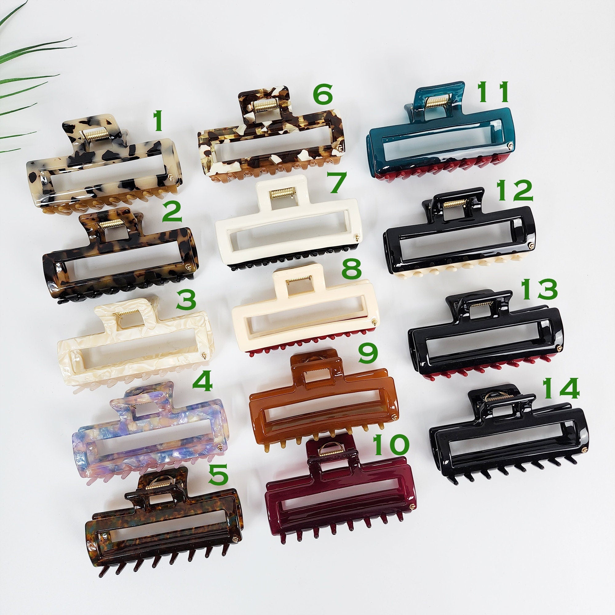 Tortoise Shell Metal Wire Big Hair Claw Clip (4.0 Inch) / Leopard French Hair Pin / Hair Barrette for Woman