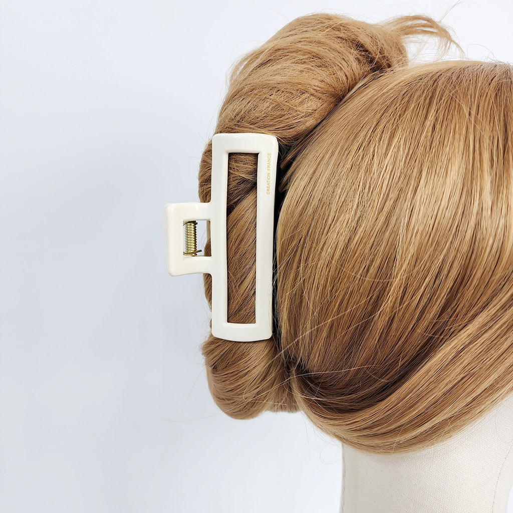 Tortoise Shell Metal Wire Big Hair Claw Clip (4.0 Inch) / Leopard French Hair Pin / Hair Barrette for Woman