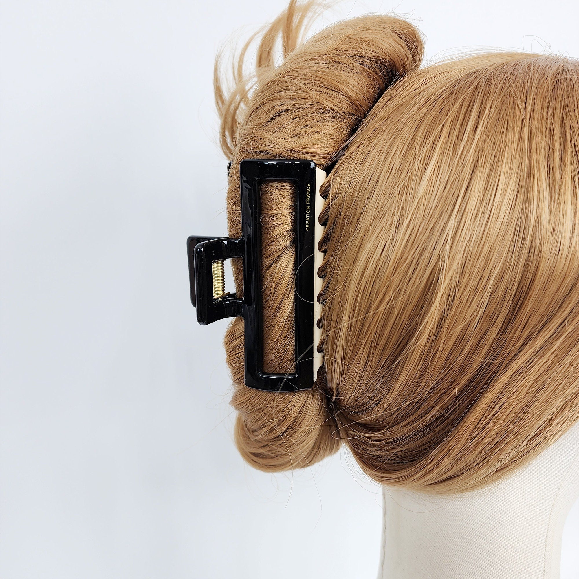 Tortoise Shell Metal Wire Big Hair Claw Clip (4.0 Inch) / Leopard French Hair Pin / Hair Barrette for Woman