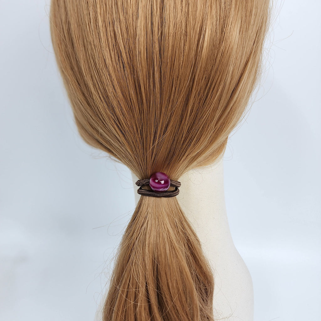 Pure Mini Bead Hair Tie / Simple Cute Ponytail Holder / Hair Accessory for Woman / French Hair Tie
