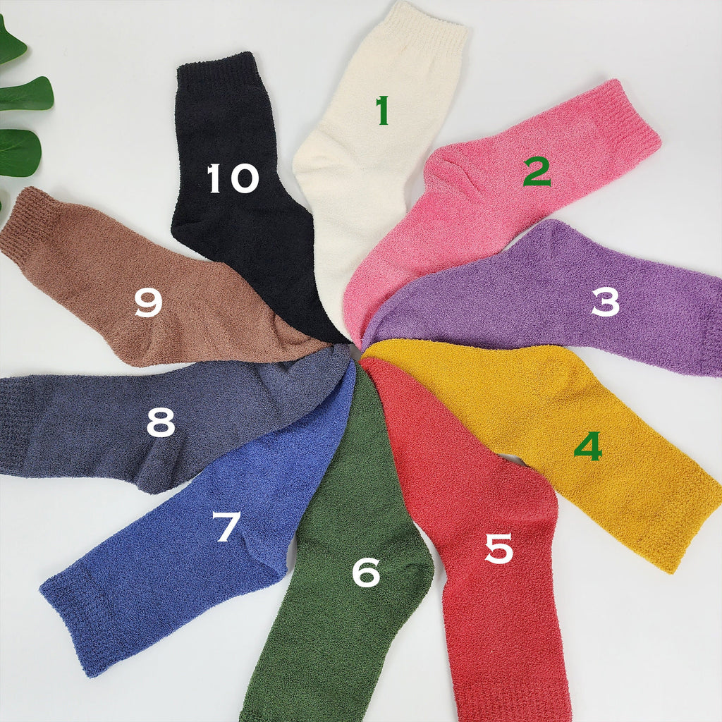 Cozy Fuzzy Socks | Crew Microfiber Warm | Korean Socks | Winter Gift for Her