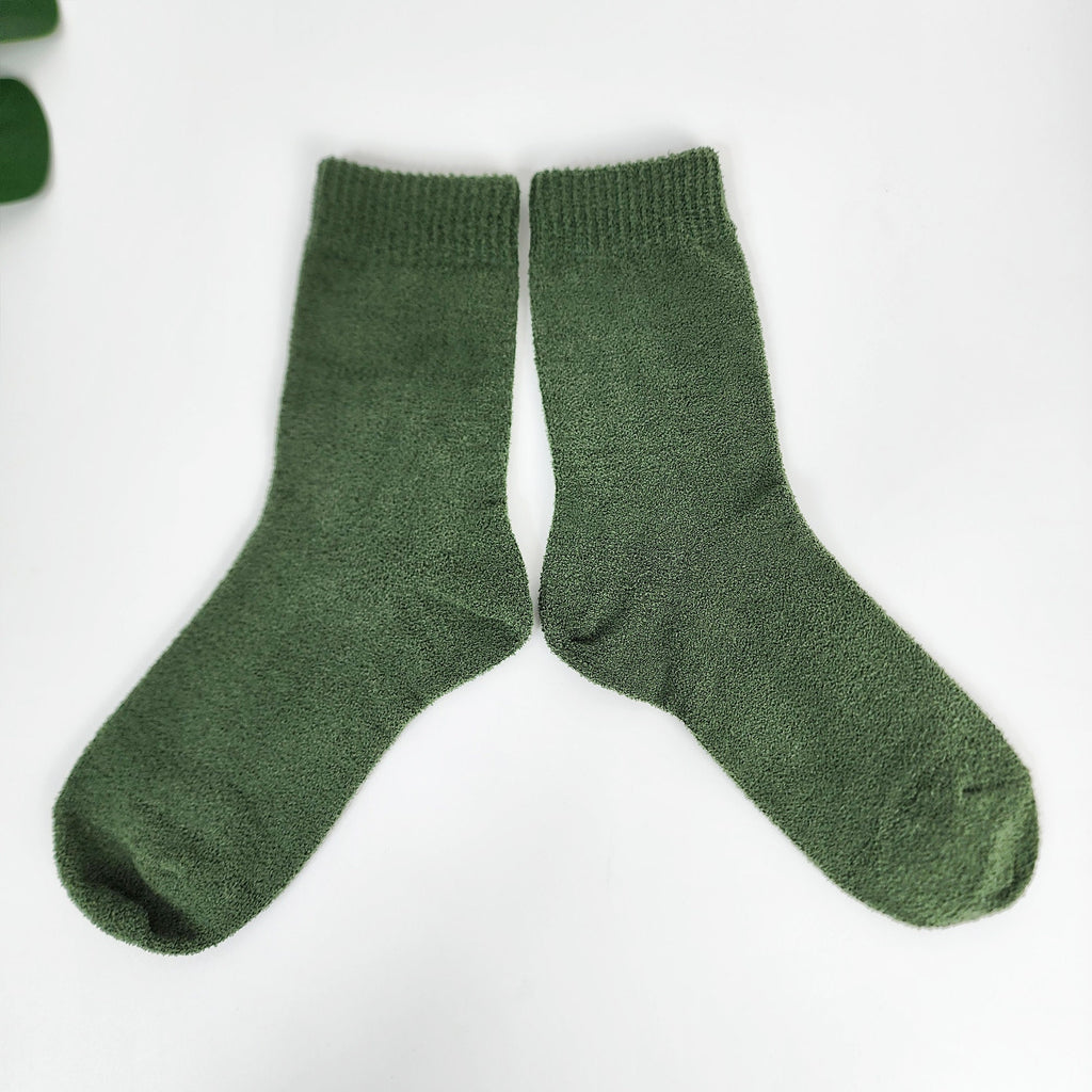 Cozy Fuzzy Socks | Crew Microfiber Warm | Korean Socks | Winter Gift for Her