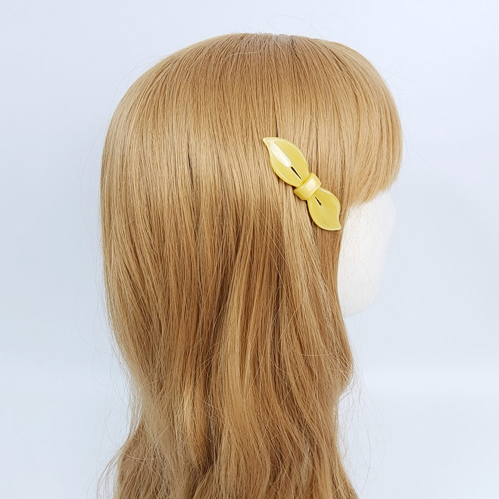 Lip Shape Mini Ribbon Hair Comb Pin / Pastel Color French Hair Pin / Hair Fork for Woman