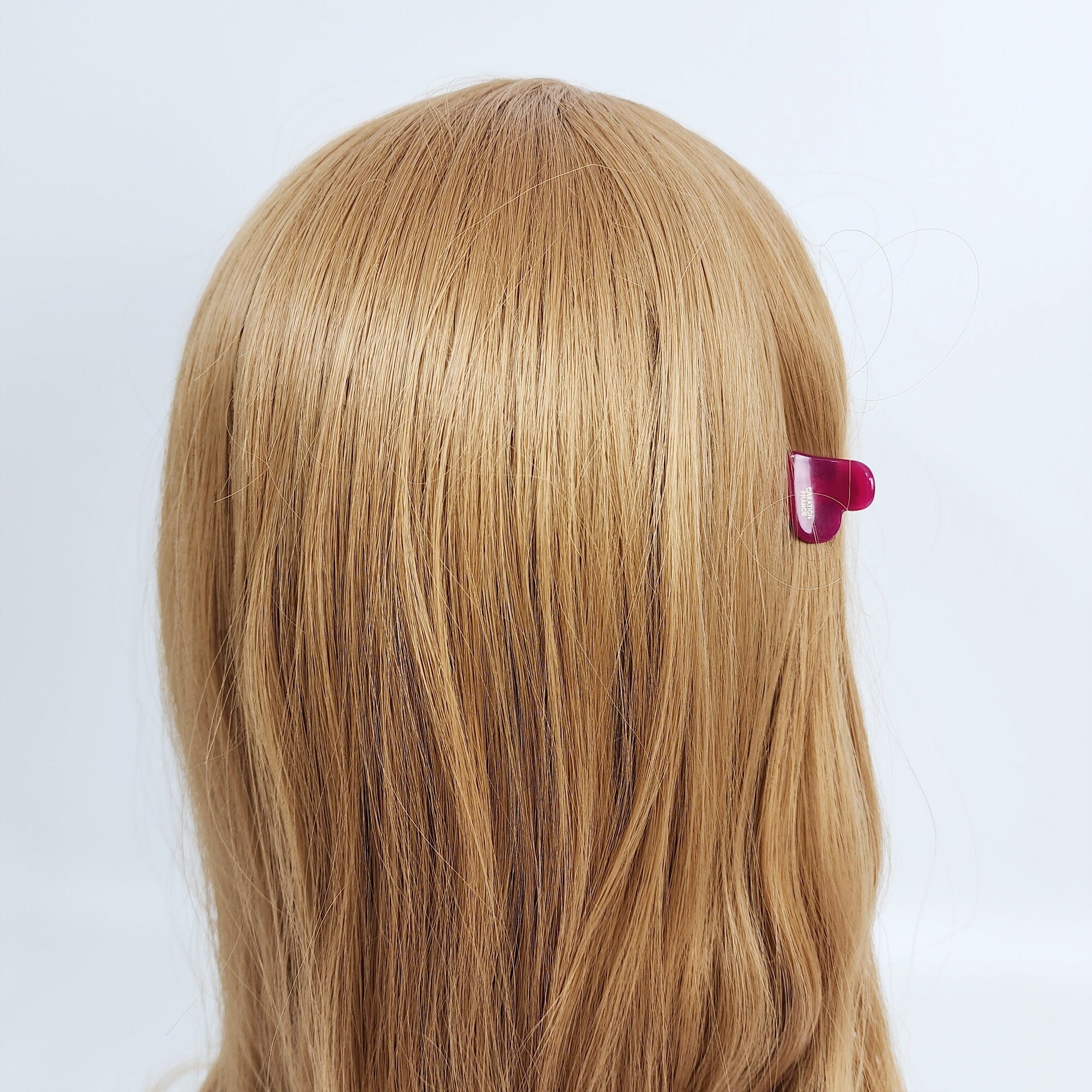 Heart Shape Mini Hair Clips (1.0 Inch) / Small Metal Claw / French Hair Pin / Hair Barrette for Woman