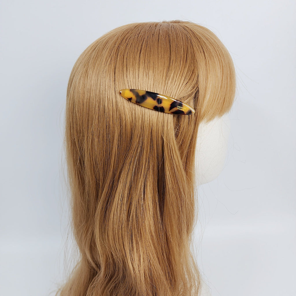 Tortoise Shell Oval Hair Claw Clip (2.8 Inch) / Pastel Color French Hair Pin / Simple Alligator Hair Clip