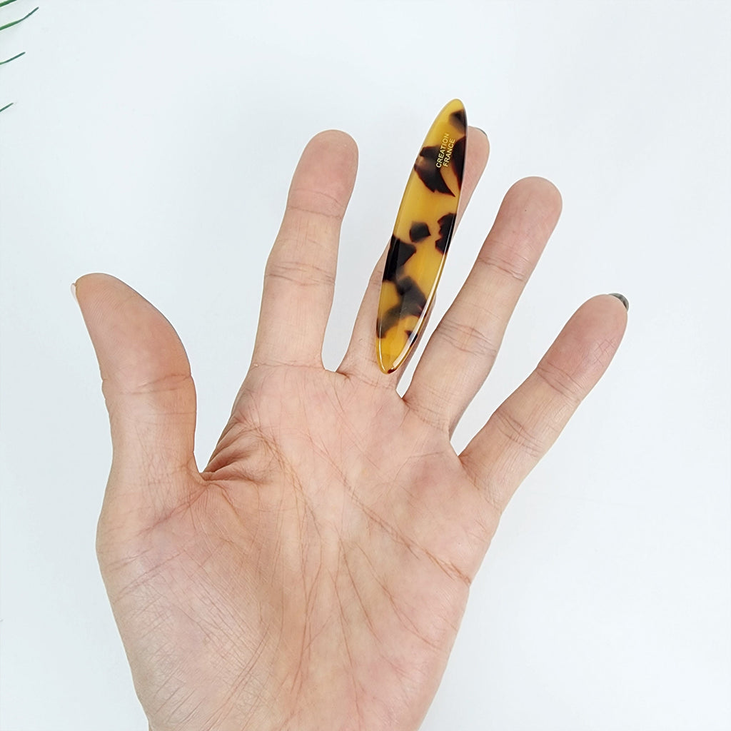 Tortoise Shell Oval Hair Claw Clip (2.8 Inch) / Pastel Color French Hair Pin / Simple Alligator Hair Clip