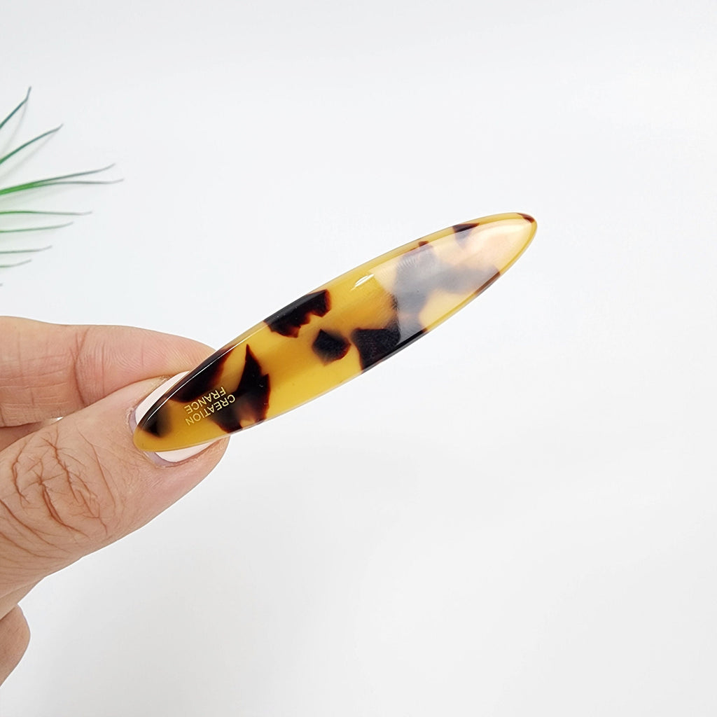 Tortoise Shell Oval Hair Claw Clip (2.8 Inch) / Pastel Color French Hair Pin / Simple Alligator Hair Clip