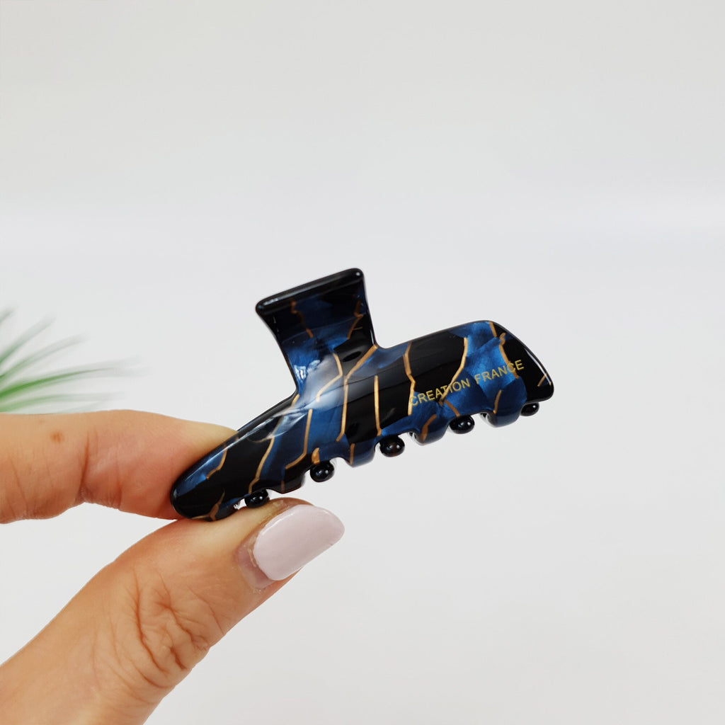 Tortoise Shell Curve Small Hair Clip / Luxurious Cellulose French Hair Pin / Hair Accessory for Woman