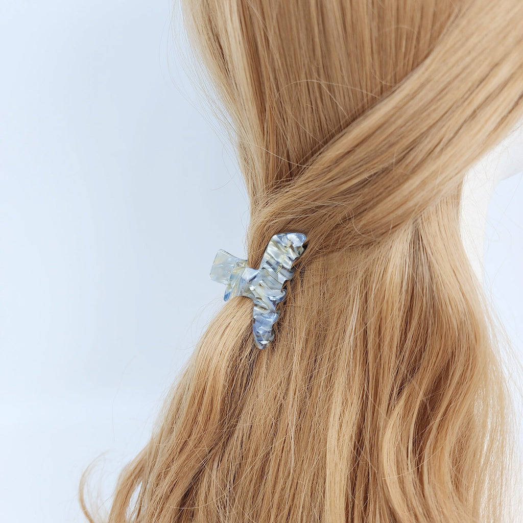 Tortoise Shell Curve Small Hair Clip / Luxurious Cellulose French Hair Pin / Hair Accessory for Woman
