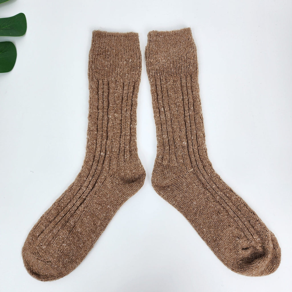 Cable Knit Boot Socks | Thick Wool Winter Fuzzy Hosiery | Korean Socks | Cozy Warm Gift for Her