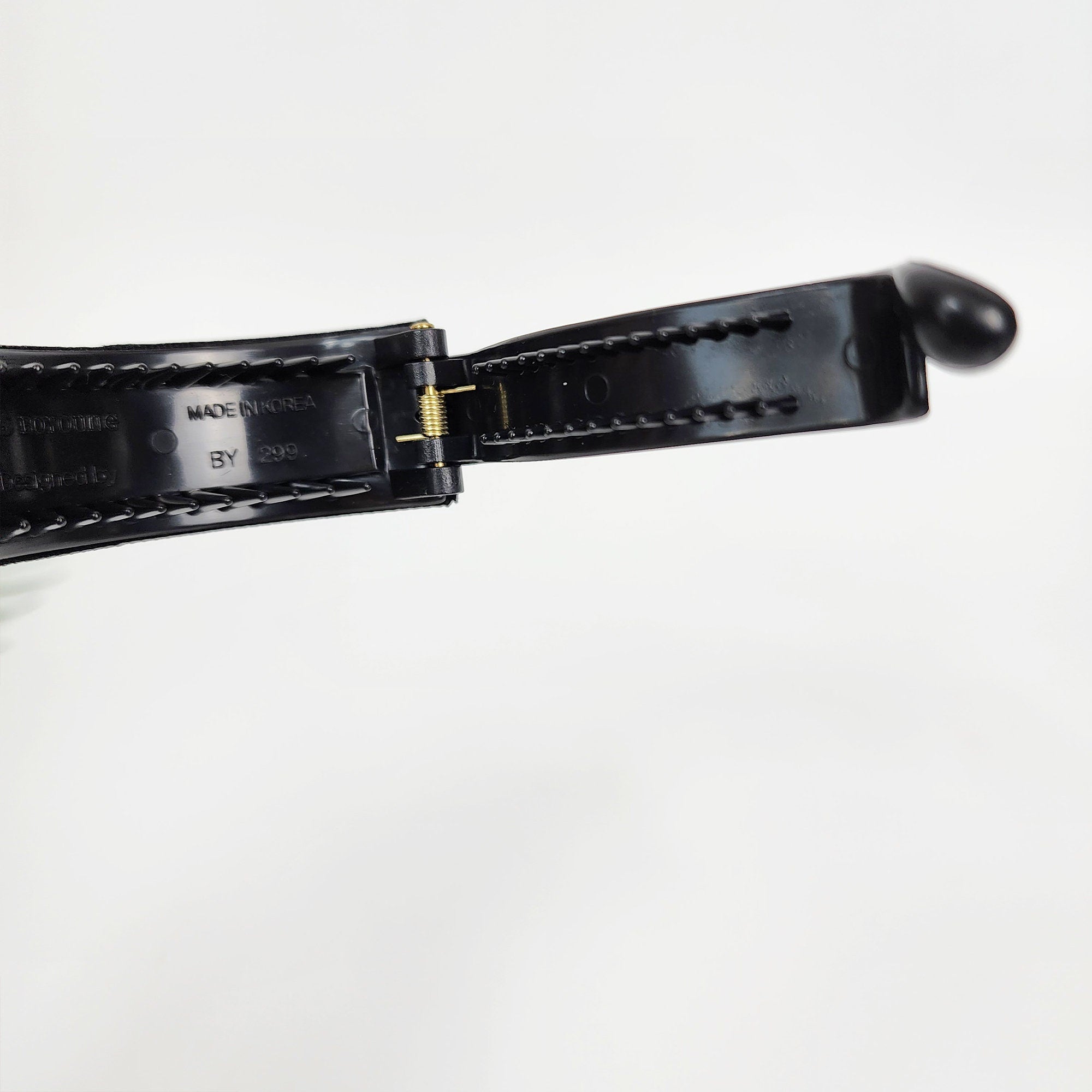 Black Velvet Heart Pearl Cubic Half Moon Banana Claw Clip (3.0 Inch) / Ponytail Holder for Woman / Clincher Comb Hair Accessory