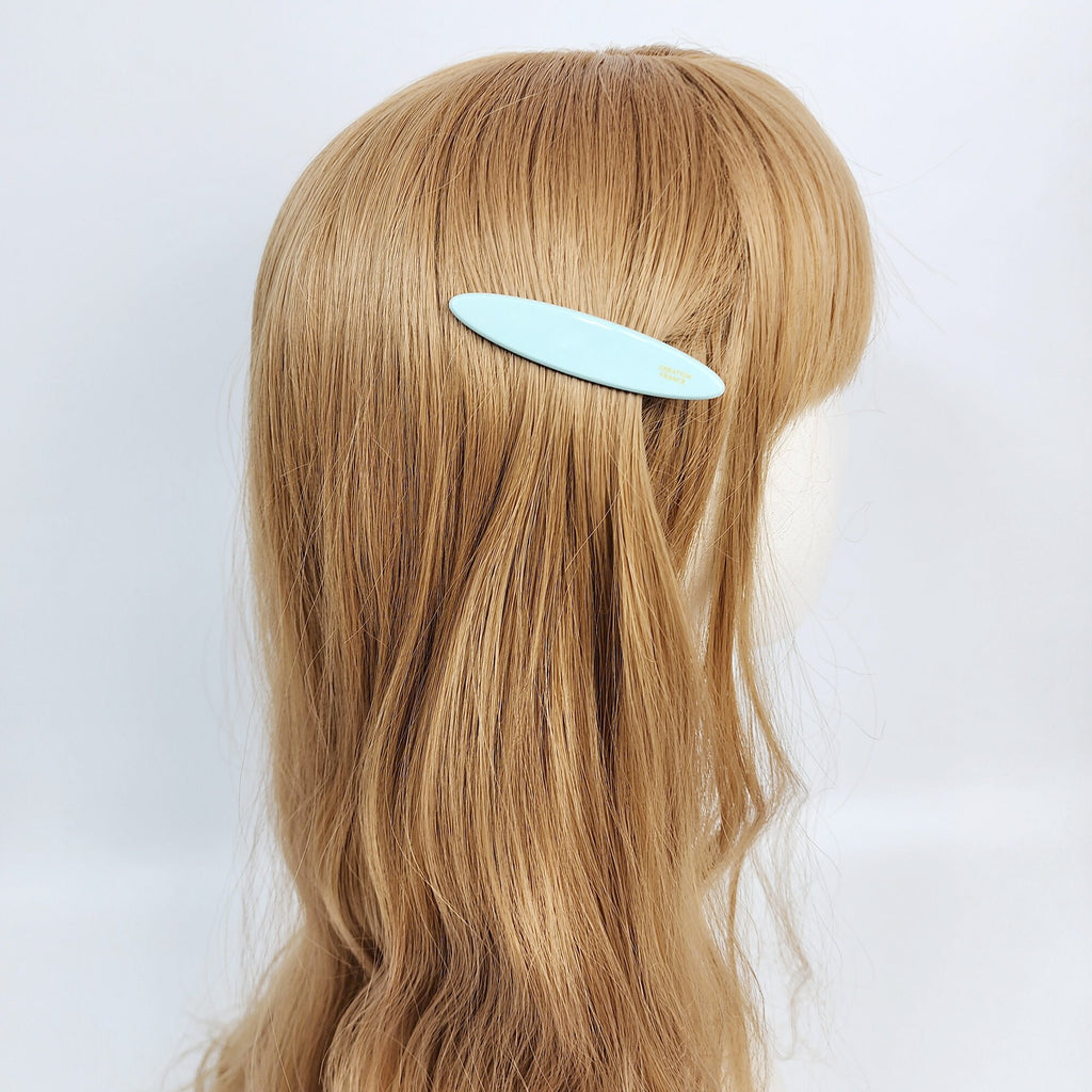 Tortoise Shell Oval Hair Claw Clip (2.8 Inch) / Pastel Color French Hair Pin / Simple Alligator Hair Clip