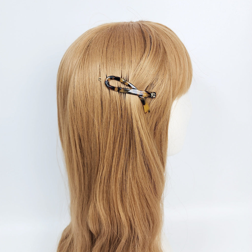 Leopard Mini Scarf Bobby Pin (2.4 Inch) / Tortoise Marble French Hair Pin Clip / Hair Accessory for Woman / Bow Barrette