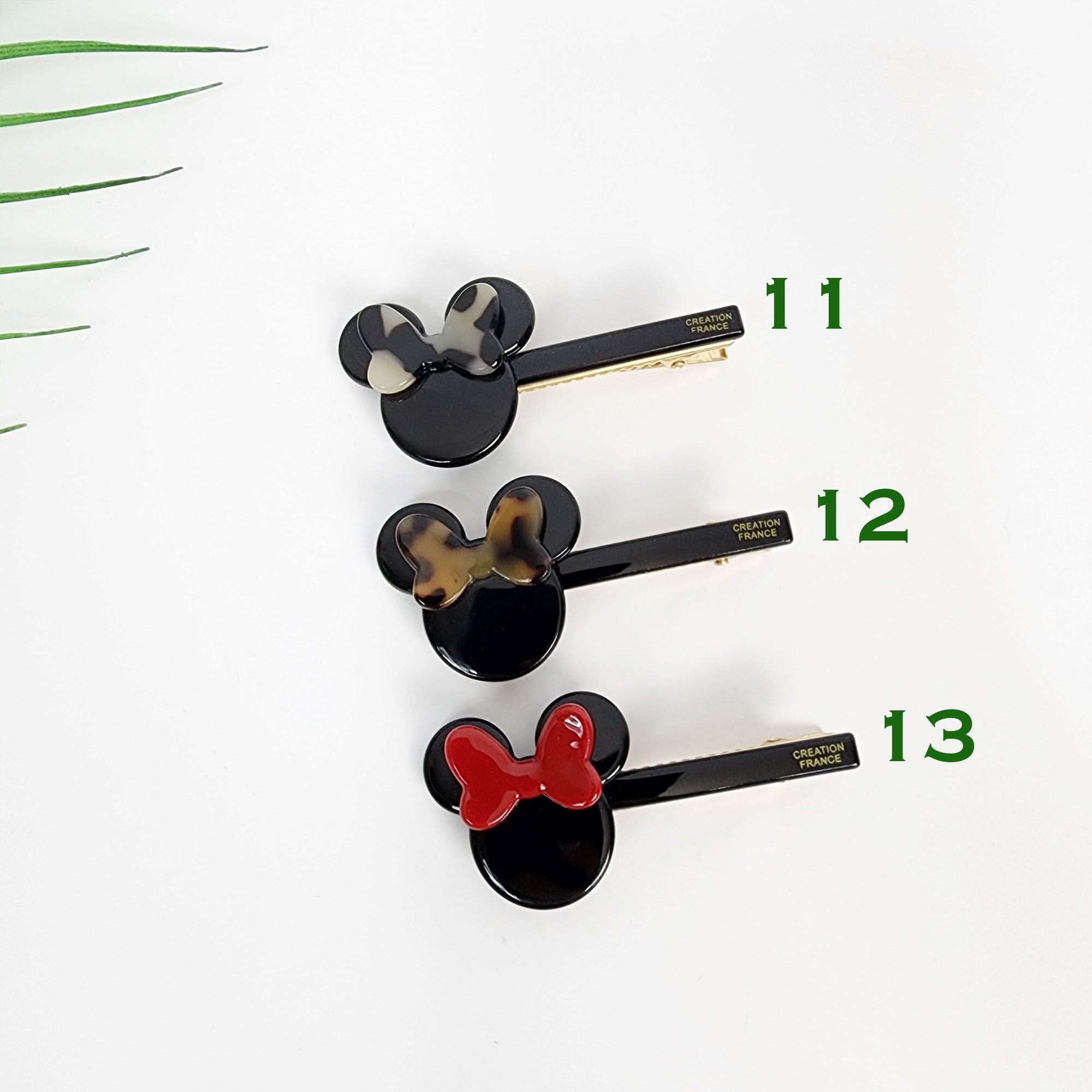 Minnie Mouse Mini Hair Clip Claw (2.8 Inch) / Cute French Hair Pin / Alligator Hair Clip for Woman / French Hair Barrette