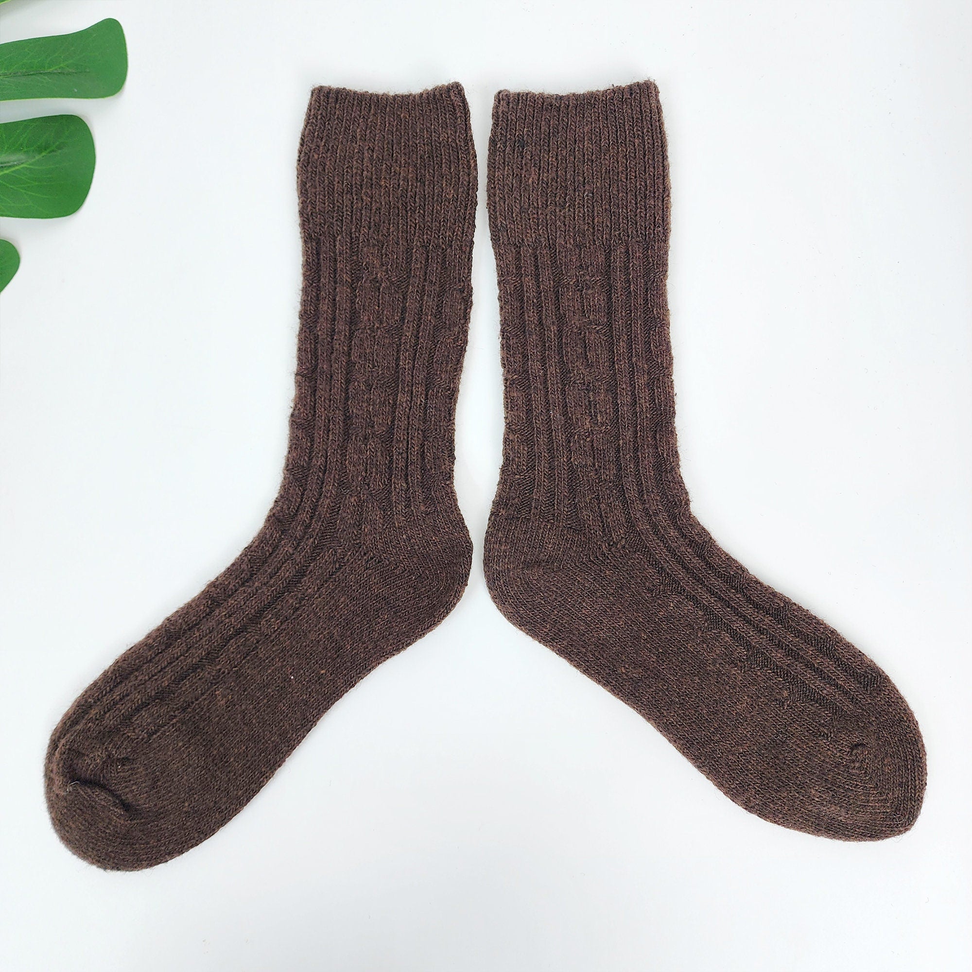 Cable Knit Boot Socks | Thick Wool Winter Fuzzy Hosiery | Korean Socks | Cozy Warm Gift for Her