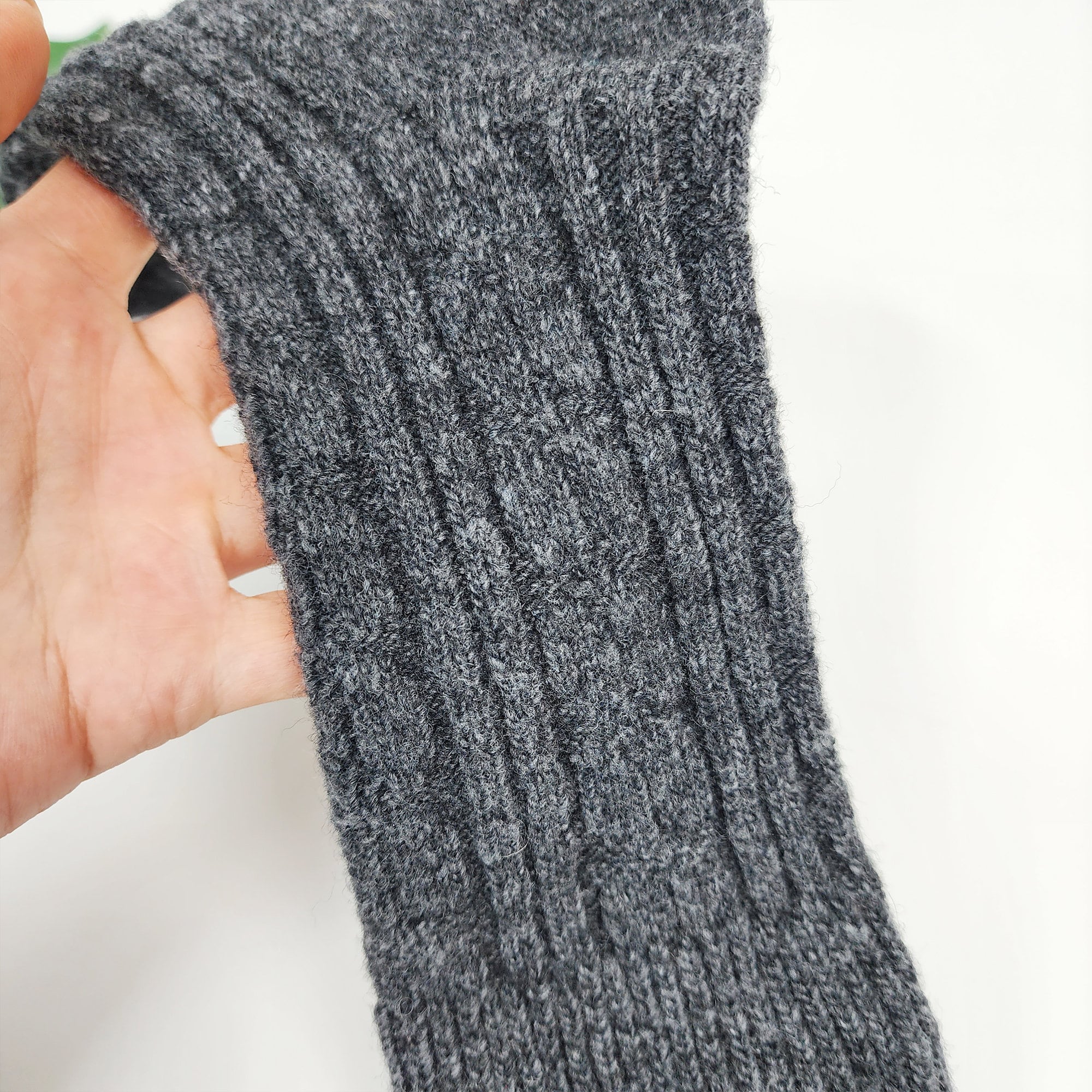Cable Knit Boot Socks | Thick Wool Winter Fuzzy Hosiery | Korean Socks | Cozy Warm Gift for Her