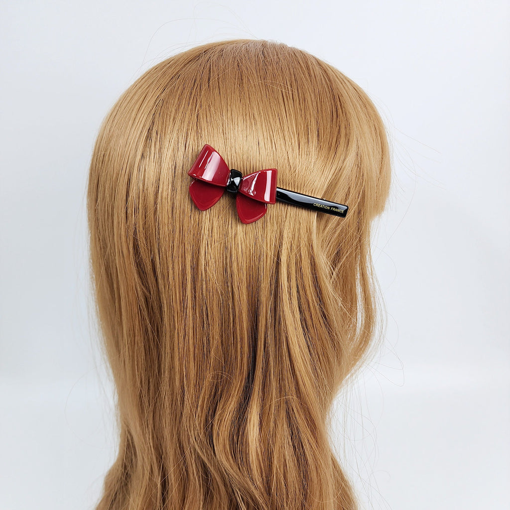 Leopard Bold Ribbon Hair Claw Clip (3.5 Inch) / Tortoise Shell French Hair Pin / Alligator Hair Clip for Woman