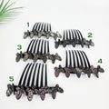 Dark Cubic Lovely Butterfly Non-slip Hair Comb Pin (4.7 Inch) / Luxurious French Hair Pin / Hair Fork for Woman