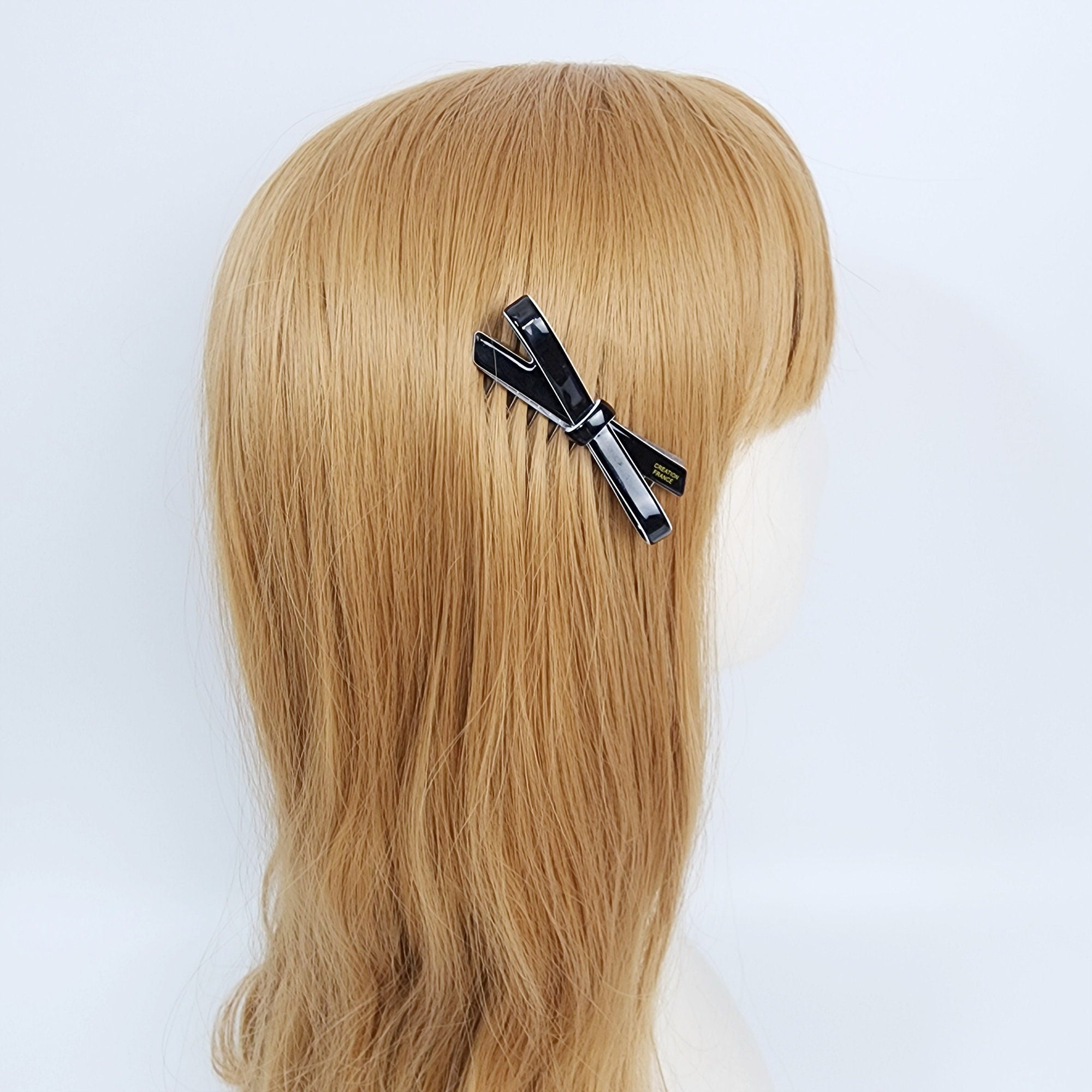 Pastel Color Simple Ribbon Hair Comb Pin (2.8 Inch) / Simple French Hair Pin / Hair Fork for Woman