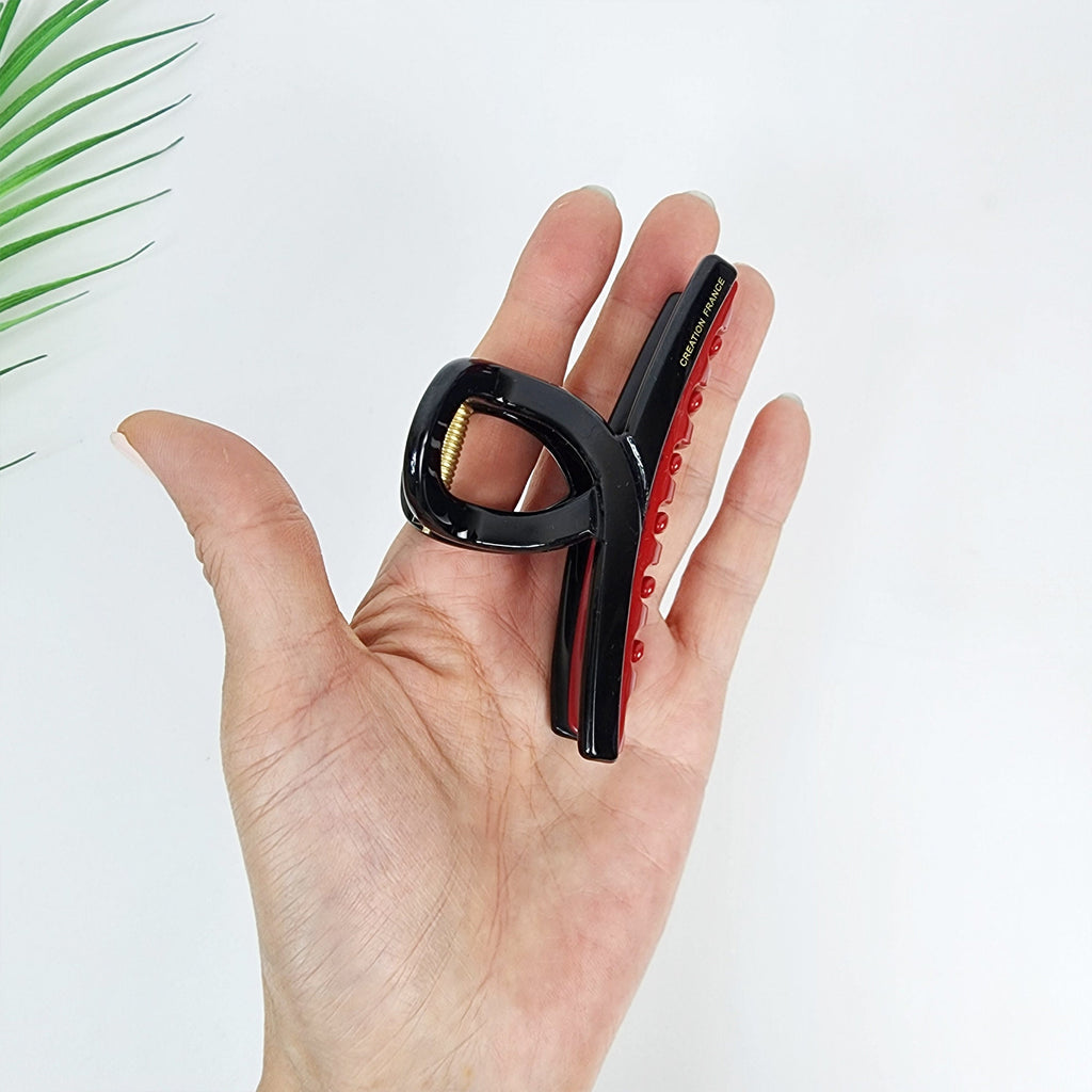 Leopard U Shape Spring Twist Hair Claw Clip (3.5 Inch) / Tortoise Shell Medium Size Ponytail Holder / Hair Barrette for Woman