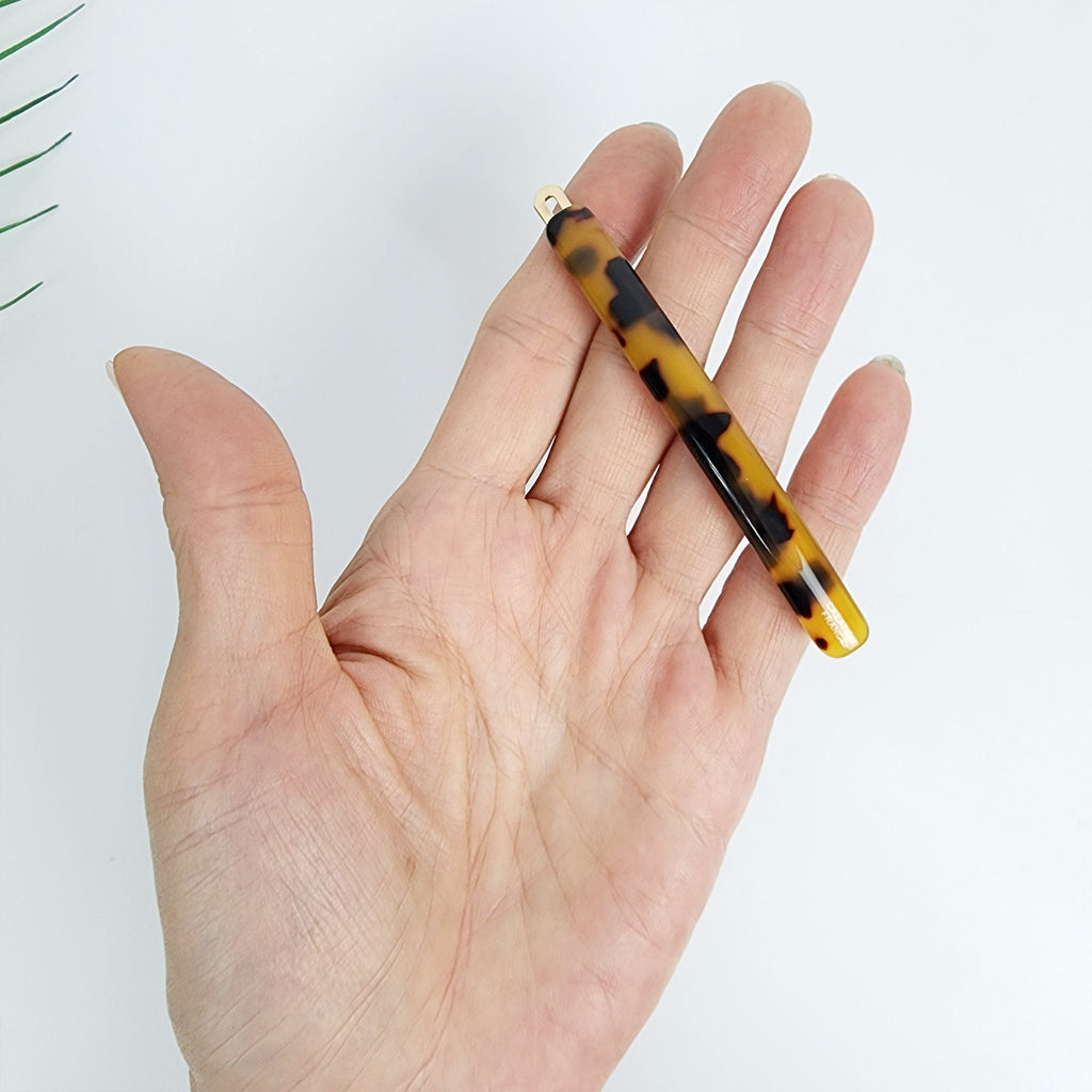 Pure Color Oval Long Bobby Pin (3.3 Inch) / Simple Leopard French Hair Pin / Hair Accessory for Woman / Snap Clip for Thin Hair