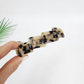 Leopard Simple Square Chain Hair Barrette (3.5 Inch) / Tortoise Shell French Hair Pin / Hair Accessory for Woman / Automatic Hair Clip
