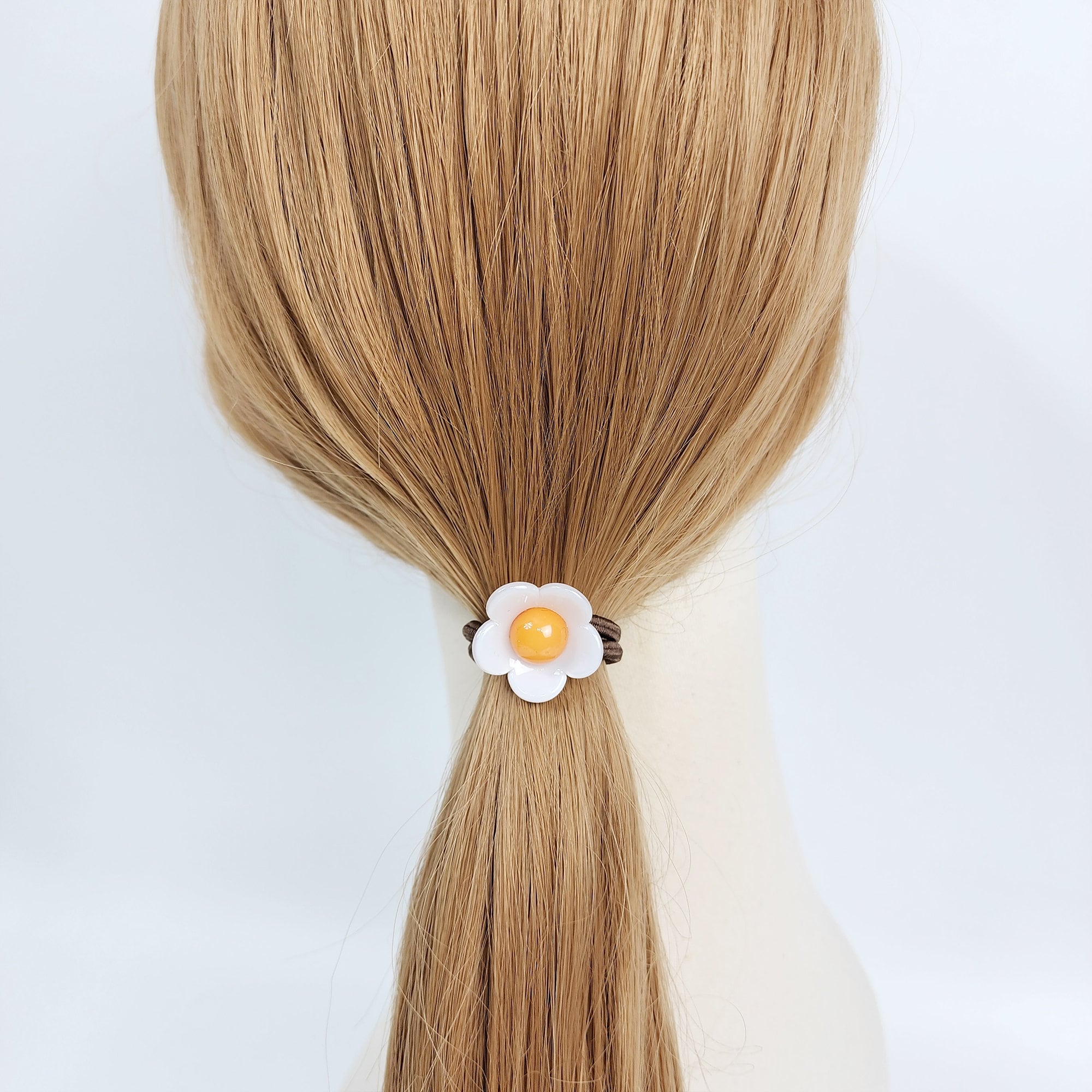 Cutie Flower Mini Hair Tie (1.0 Inch) / Simple Cute Ponytail Holder / Hair Accessory for Woman / French Hair Tie