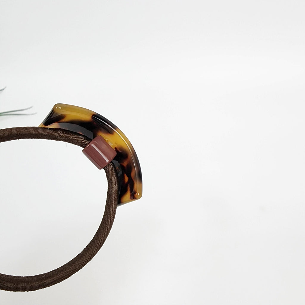 Pure Color Curved Long Square Small Hair Tie (1.5 Inch) / Simple Cute Ponytail Holder / Hair Accessory for Woman / French Hair Tie