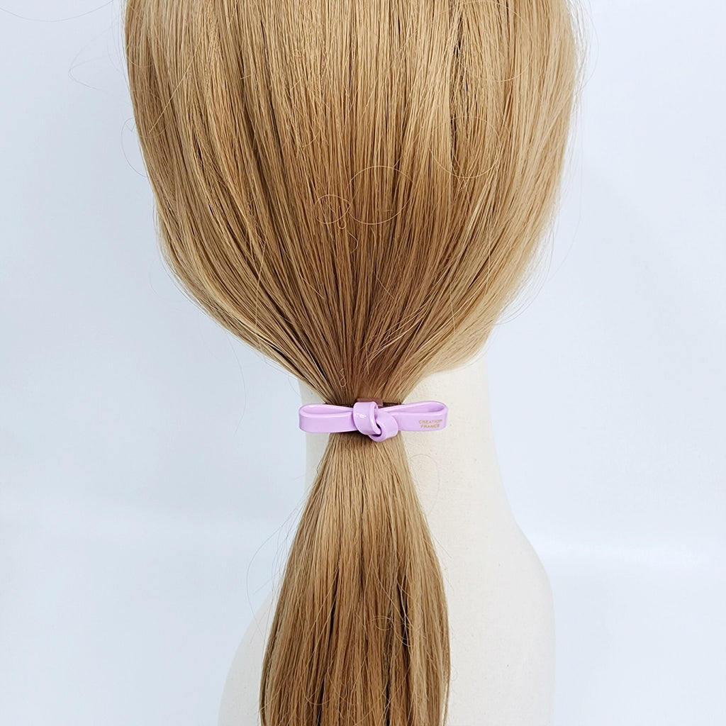 Leopard Mini Twist Ribbon Small Hair Tie (2.0 Inch) / Simple Cute Ponytail Holder / Hair Accessory for Woman / French Hair Tie