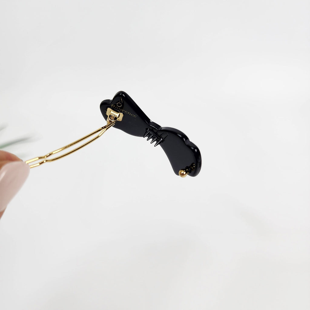 Laurence Annie Ribbon Small Bobby Pin (1.7 Inch) / Luxurious French Hair Pin / Hair Accessory for Woman / Mini Hair Clips