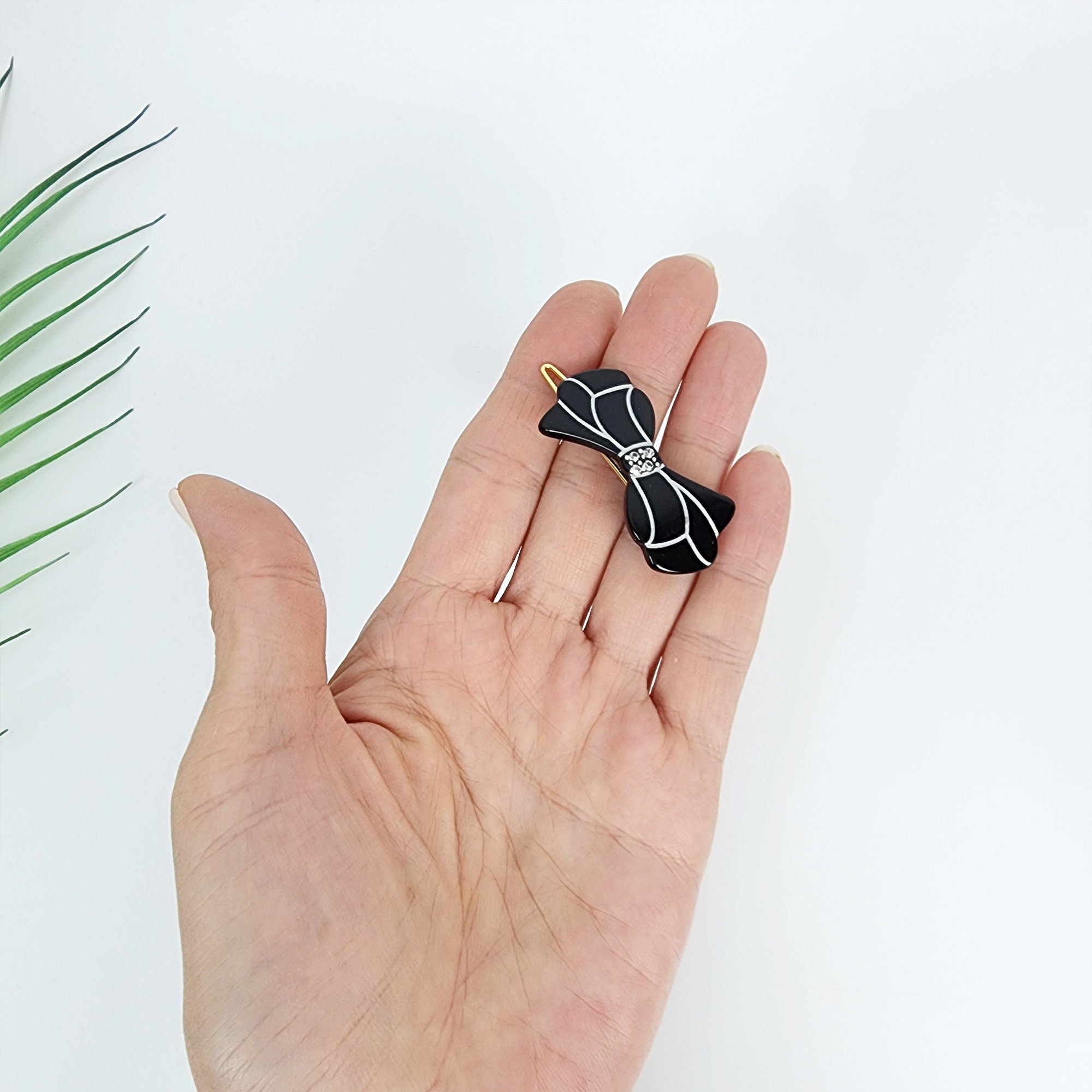 Laurence Annie Ribbon Small Bobby Pin (1.7 Inch) / Luxurious French Hair Pin / Hair Accessory for Woman / Mini Hair Clips