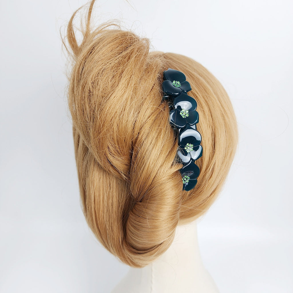 Big Blossom Long Leg Non-slip Hair Comb Pin with Cubic (4.3 Inch) / Luxurious French Hair Pin / Hair Fork for Woman