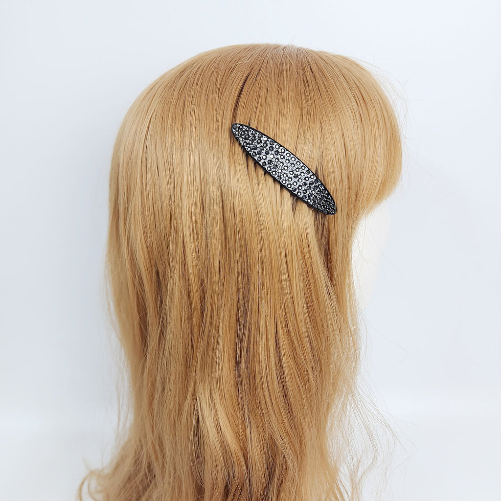 Broad Long Oval Hair Comb Pin with Cubic (3.0 Inch) / Luxurious French Hair Pin / Hair Fork for Woman