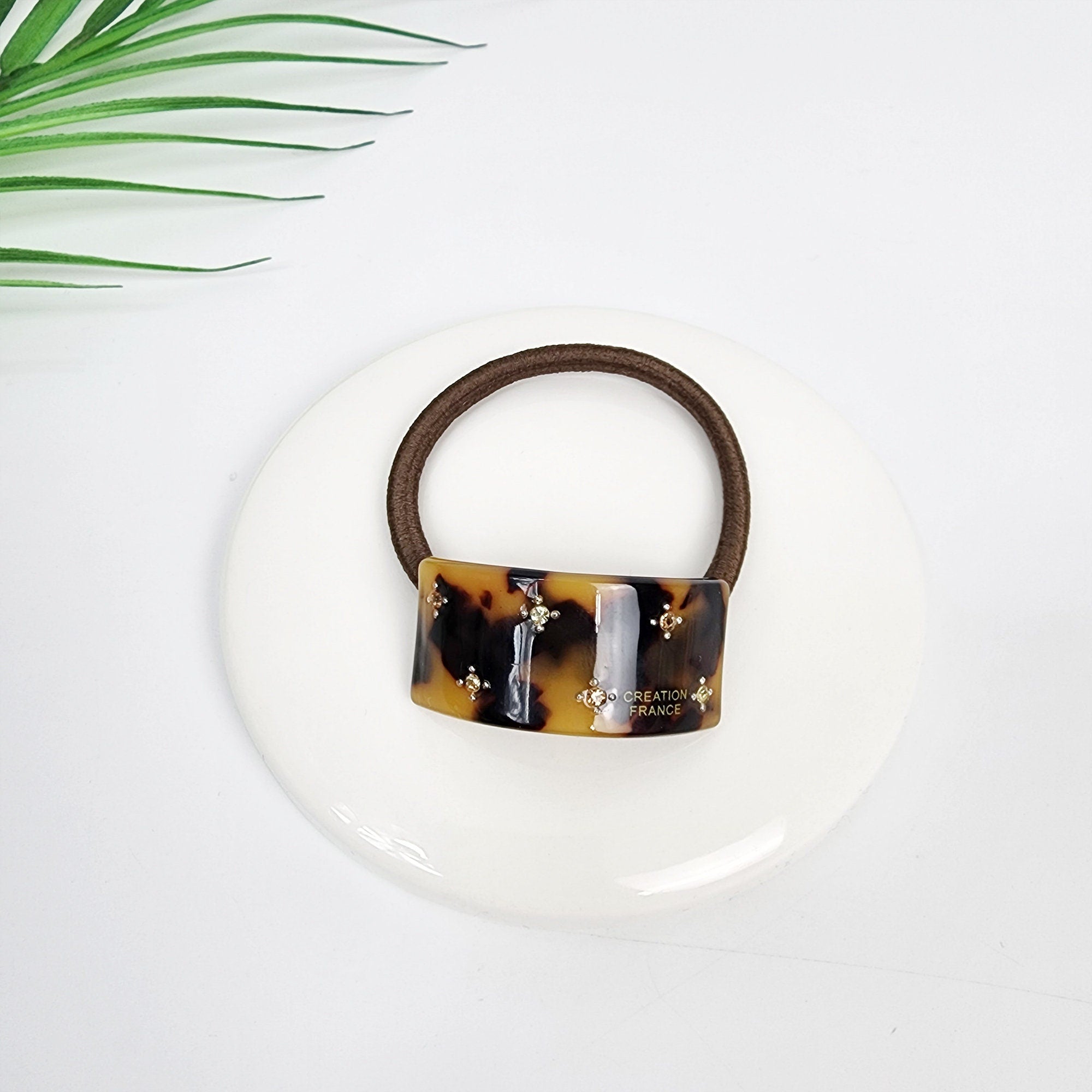 Pure Color Curved Long Square Small Hair Tie (1.5 Inch) / Simple Cute Ponytail Holder / Hair Accessory for Woman / French Hair Tie