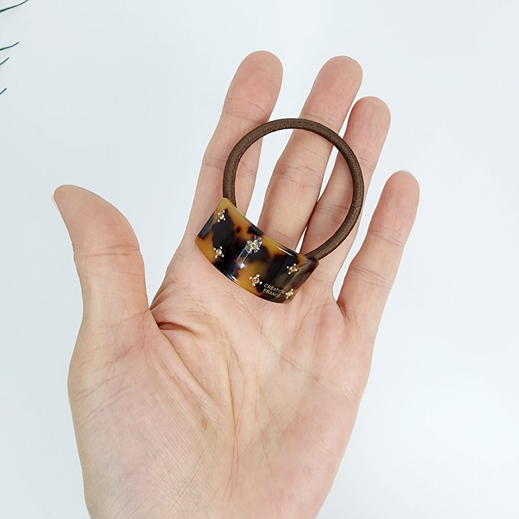 Pure Color Curved Long Square Small Hair Tie (1.5 Inch) / Simple Cute Ponytail Holder / Hair Accessory for Woman / French Hair Tie